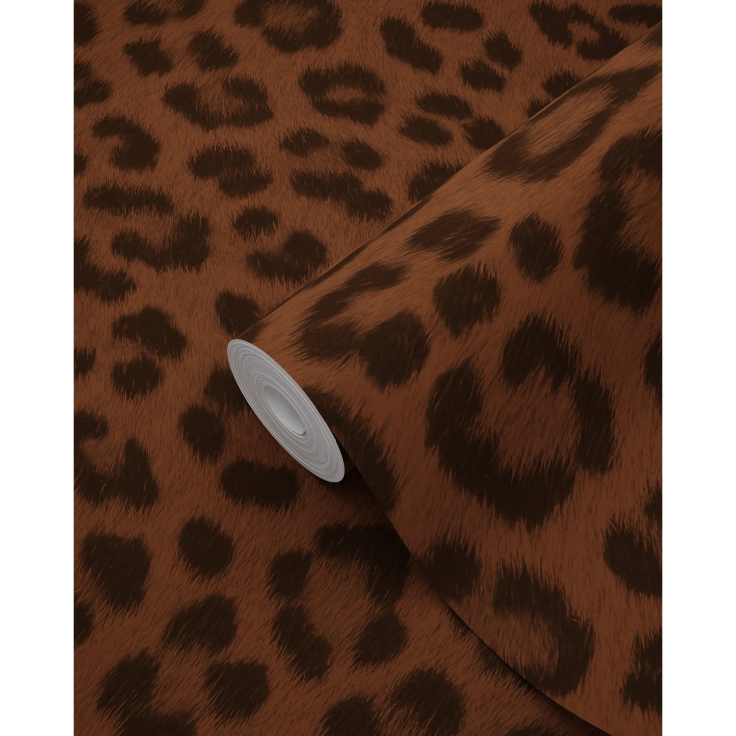 ESTAhome Tapete mit Leopardenmuster in Braun, Rolle Dekorative Tapete.