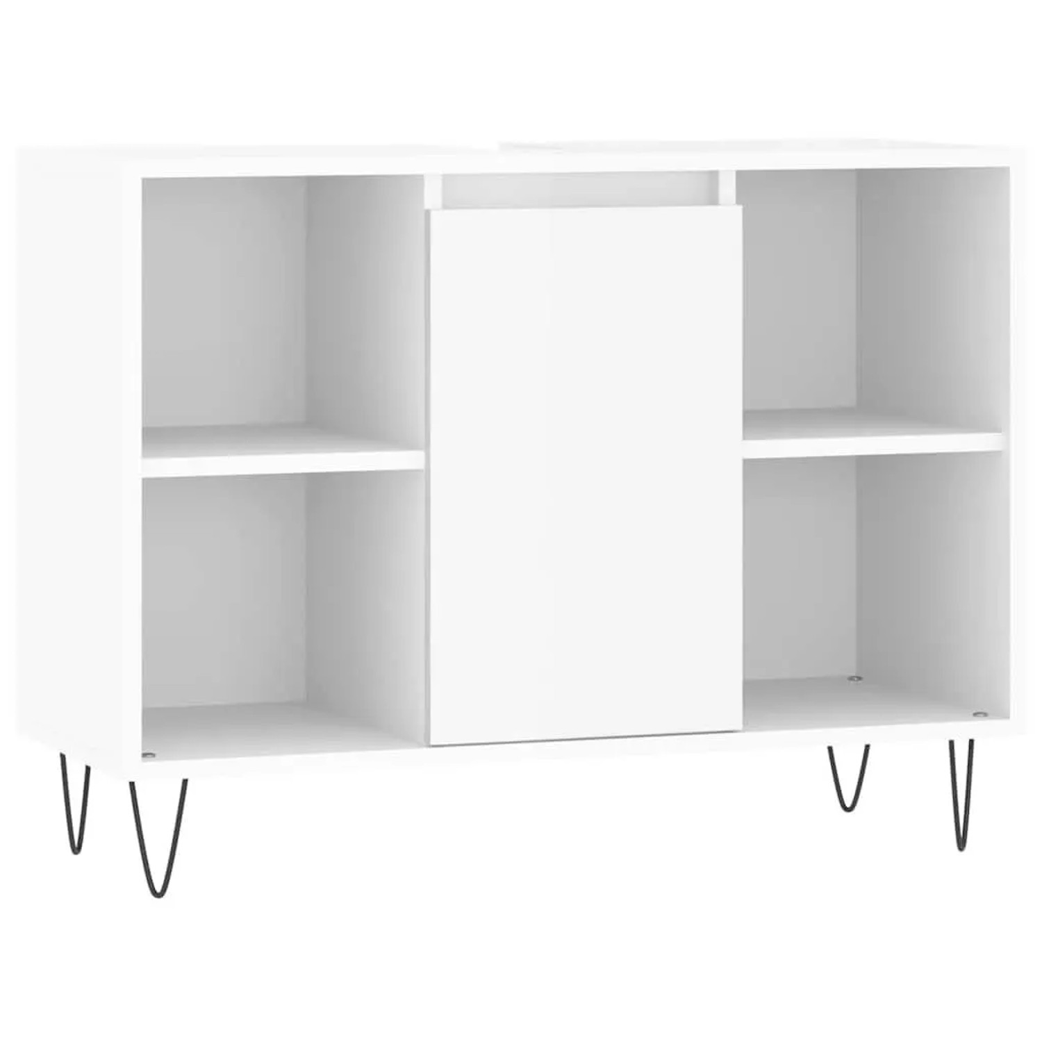 vidaXL Badschrank Hochglanz-Weiß 80x33x60 cm Holzwerkstoff 831630 günstig online kaufen