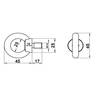 SOTECH Ringschraube M10 Edelstahl AISI 316 V4A