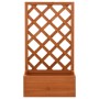 DELUKE Rankkasten Gartenspalier MINO Braun 90x50x25cm Spalier Mit Blumenkasten Mit Rankgitter Rankhilfe Mit Pflanzenkasten_2