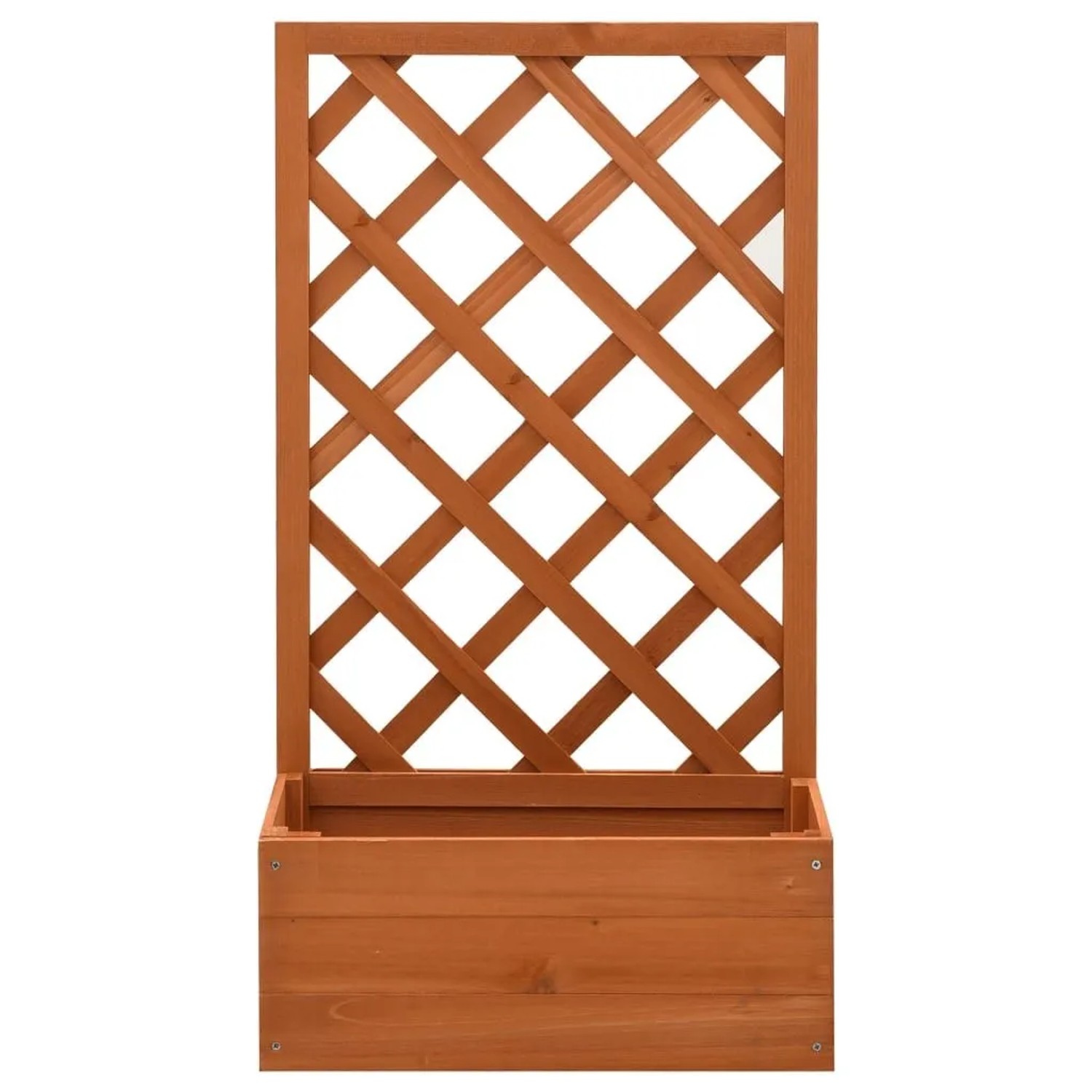 DELUKE Rankkasten Gartenspalier MINO Braun 90x50x25cm Spalier Mit Blumenkasten Mit Rankgitter Rankhilfe Mit Pflanzenkasten_2