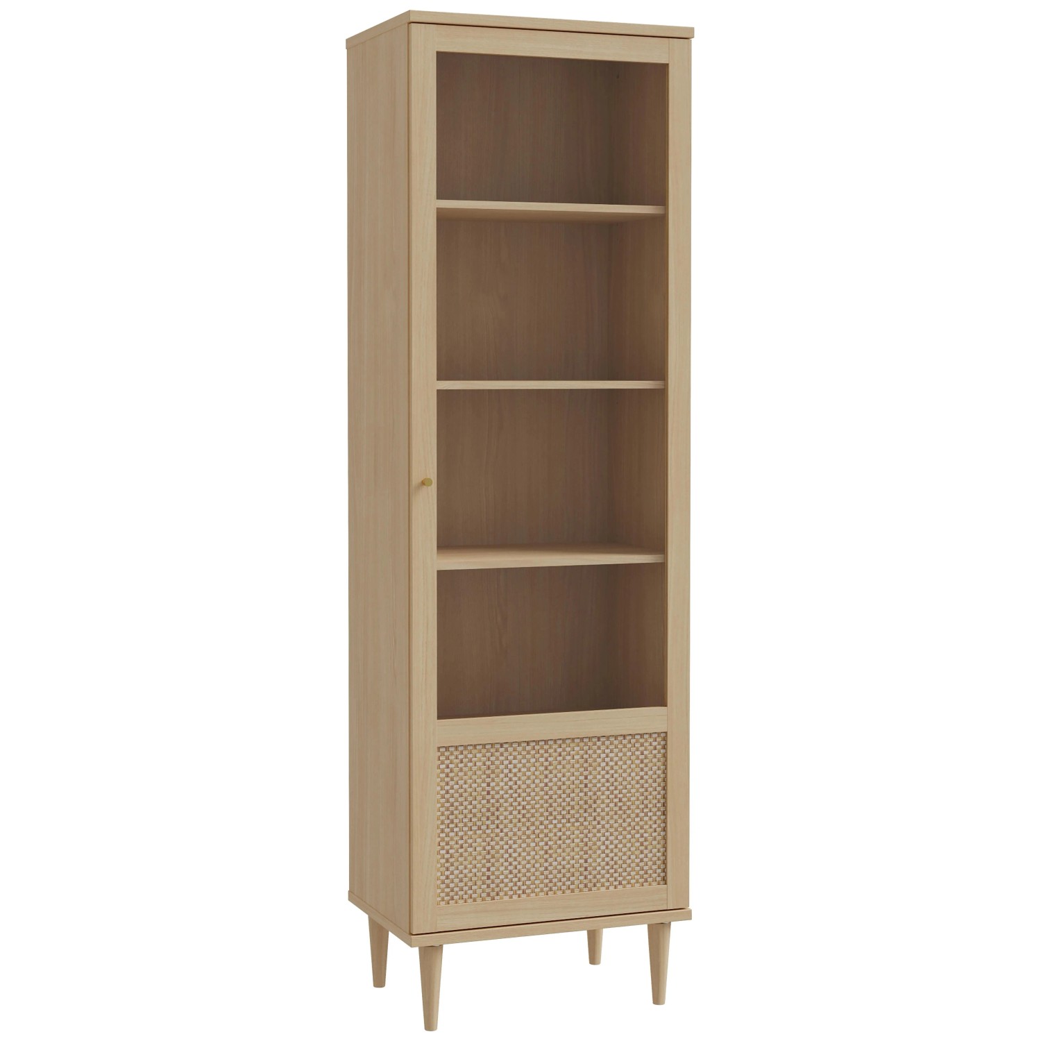 Premium Living Vitrine Calasetta Eichefarben/Beige