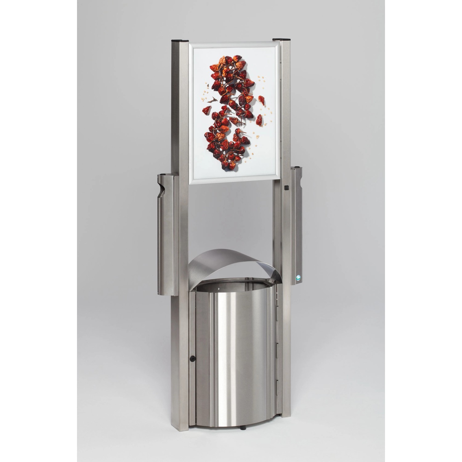 PROREGAL Robuster Kombiascher Mit Schutzdach Werbefläche Für Aussenbereich günstig online kaufen