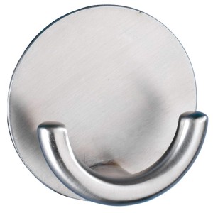 Wenko Wandhaken Rondo, selbstklebend, aus mattem Edelstahl.