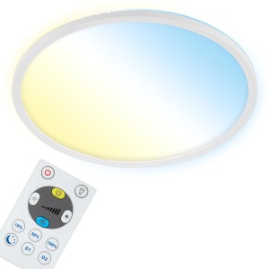 Brilo WiFi Deckenleuchte Slim Smart mit Fernbedienung, Farbe einstellbar.
