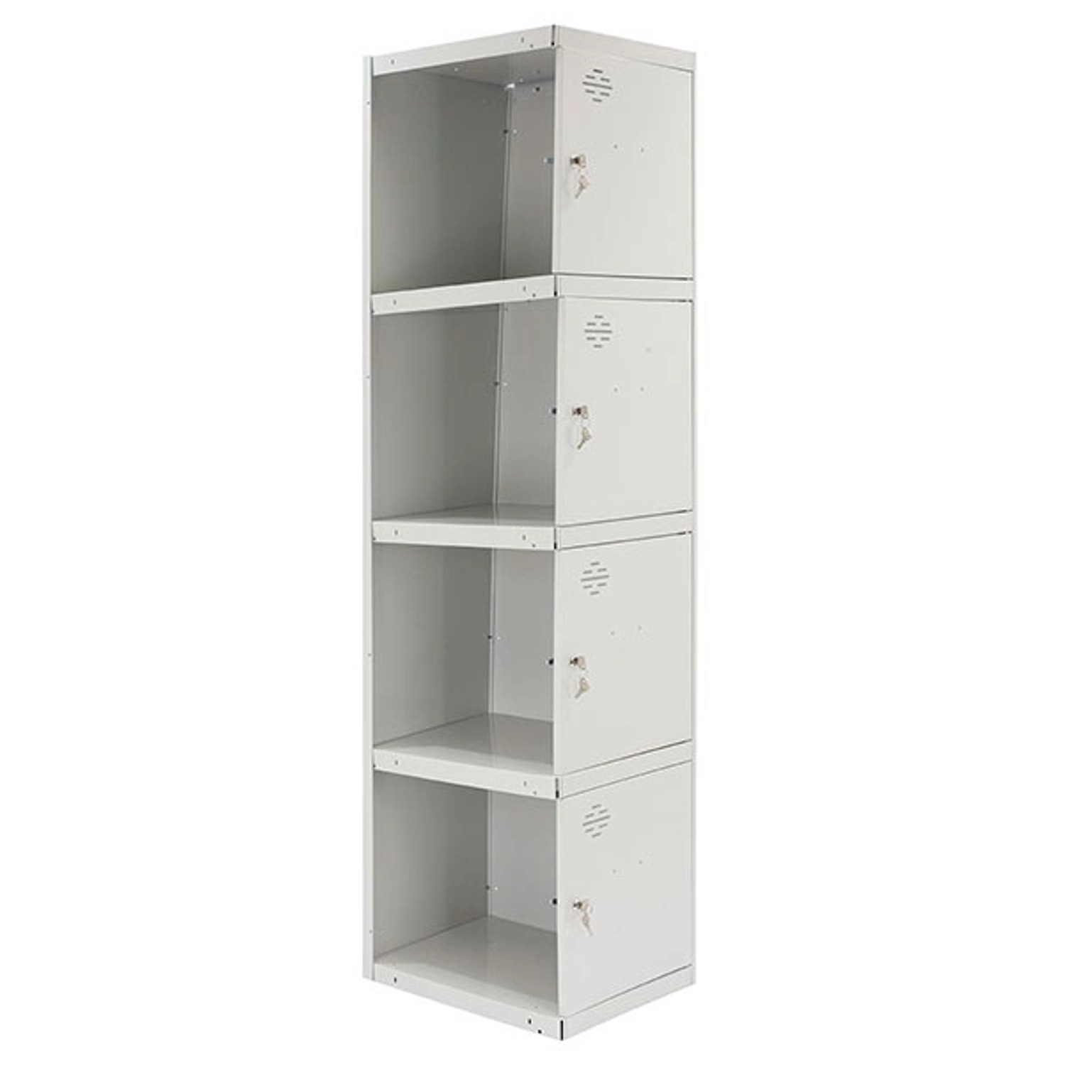 PROREGAL Spind AMEGO HxBxT 180 x 40 x 50 cm 4 Abteile Anbaumodul Grau-Grau günstig online kaufen