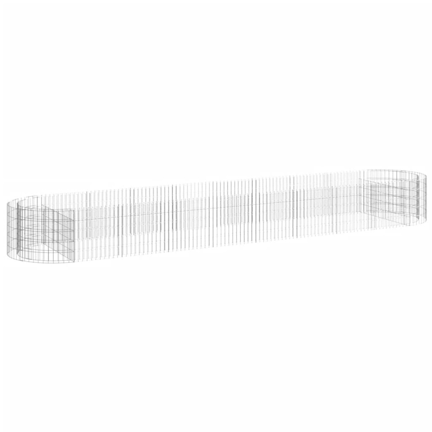 furnicato Gabionen-Hochbeet Verzinktes Eisen 500x100x50 cm