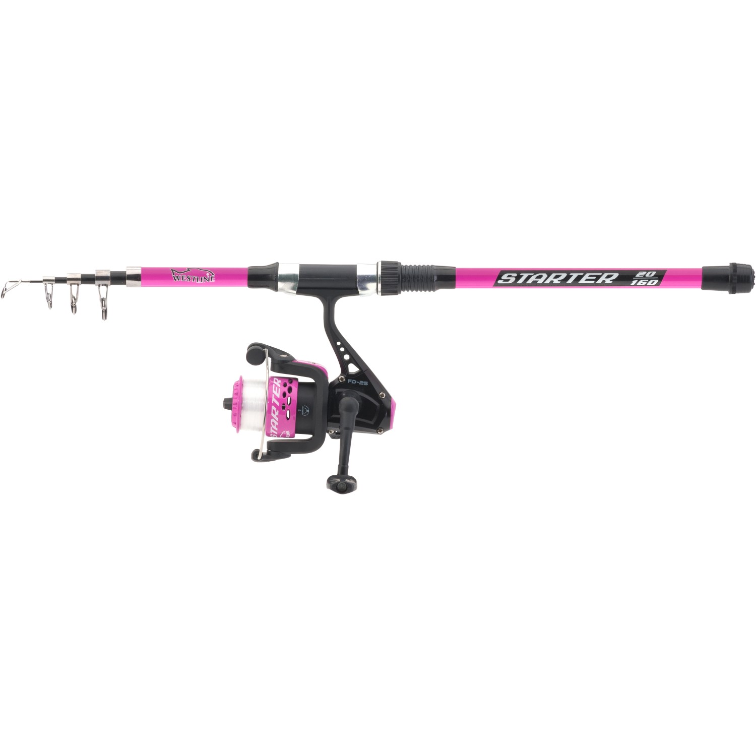 Westline Angelrute StarterSet 160 cm Pink