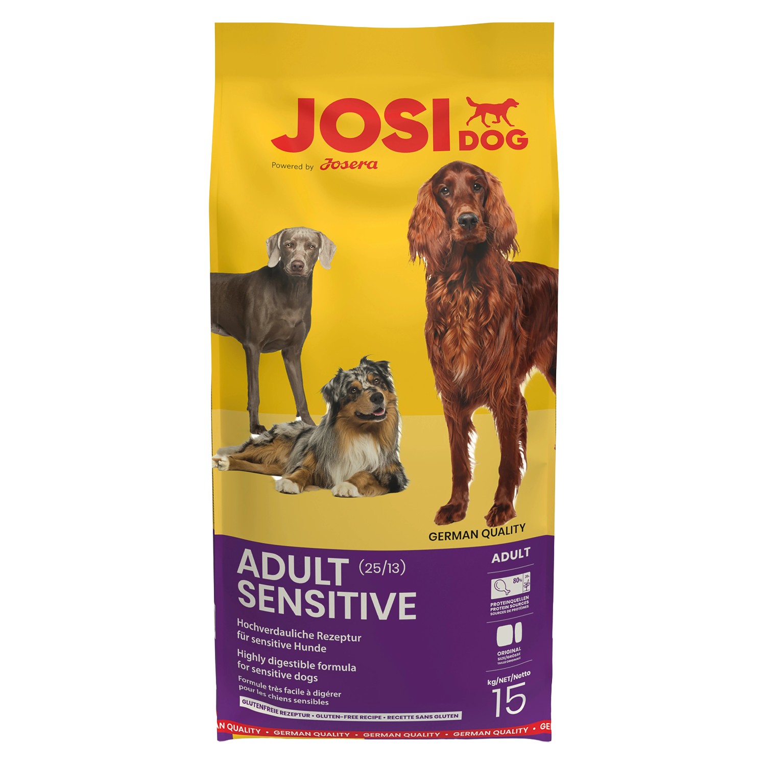 JosiDog Hunde-Trockenfutter Adult Sensitive 15 kg