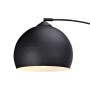 Detailaufnahme: Schwarze Teamson Home Bogenlampe mit Marmorsockel, Deckenfluter.