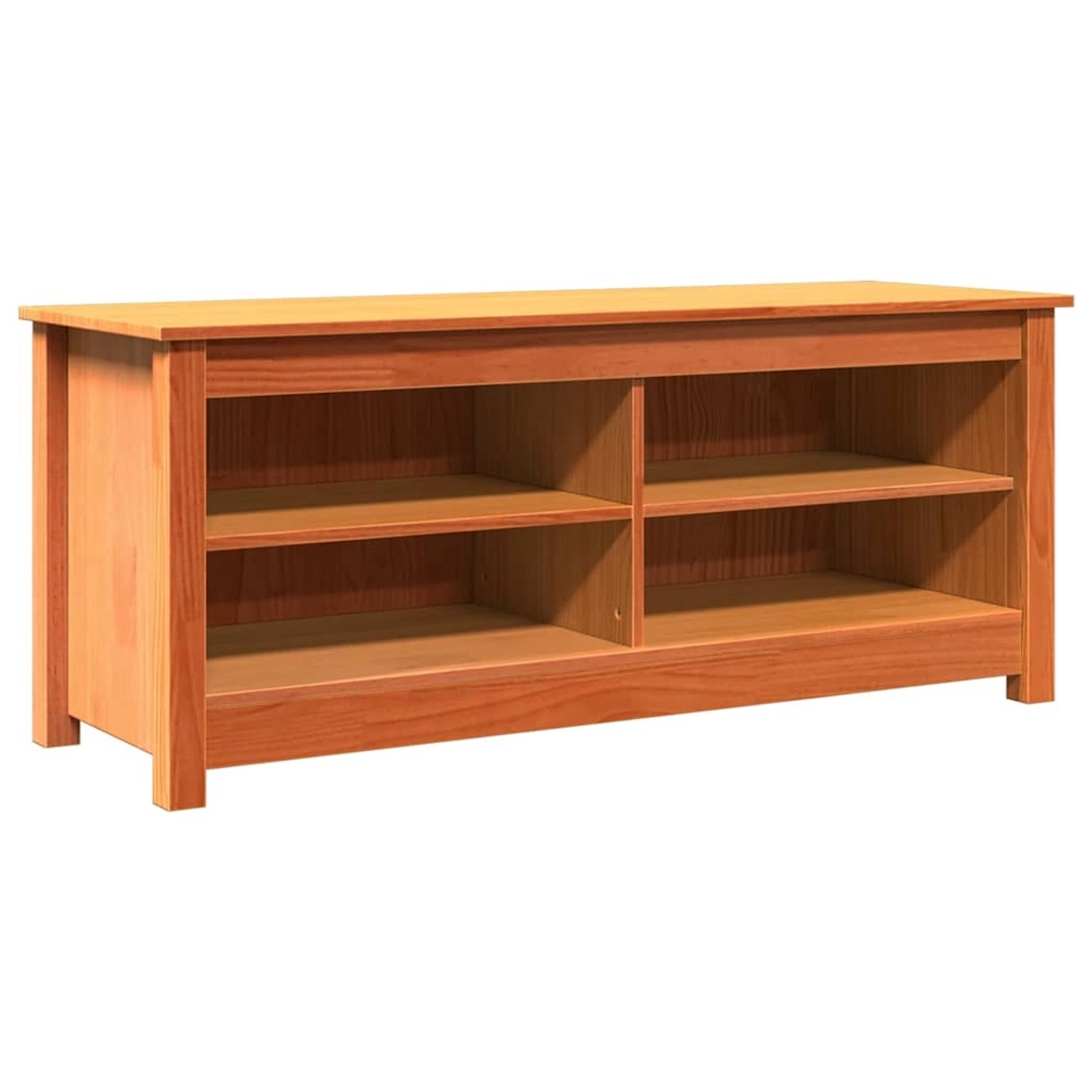 vidaXL Schuhbank Wachsbraun 110 x 38 x 45,5 cm Massivholz Kiefer 869910 günstig online kaufen