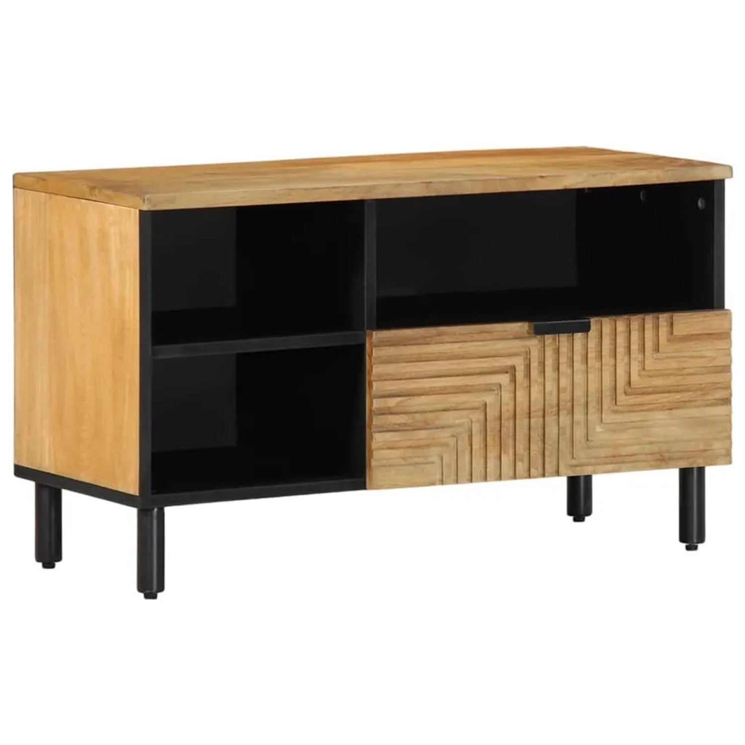 vidaXL TV-Schrank Braun 80x33x46 cm Massivholz Mango 4017737 günstig online kaufen