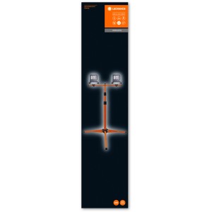 Ledvance LED-Baustrahler Worklight Tripod mit Stativ, 2x20W, kaltweiß, höhenverstellbar.