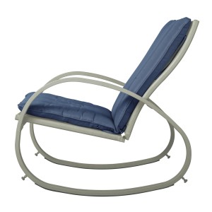 Blauer Svita Eiby Deluxe Schaukelstuhl mit Armlehne für Garten oder Balkon.