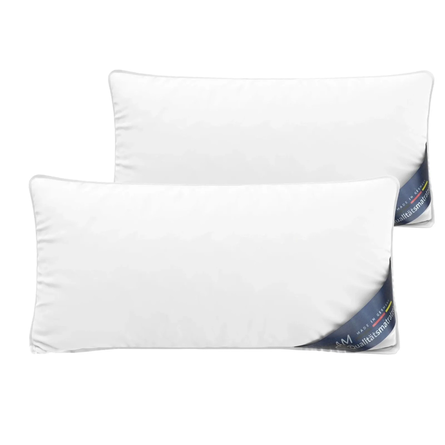 AM Qualitätsmatratzen Premium Mikrofaser Kopfkissen 2er Set mit Sensofill Füllung Made in Germany 40x80cm