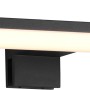 Schwarze, matte Trio LED-Wandleuchte Lino, 600 mm breit, für Bad und Wohnraum.