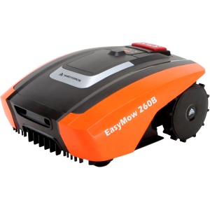 Yard Force EasyMow 260B Mähroboter in Orange und Schwarz.