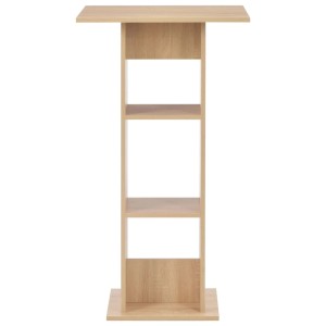 VidaXL Bartisch Eichenbraun, 60x60x110 cm, mit Ablagen. Stehtisch aus Holzwerkstoff für Küche oder Bar.