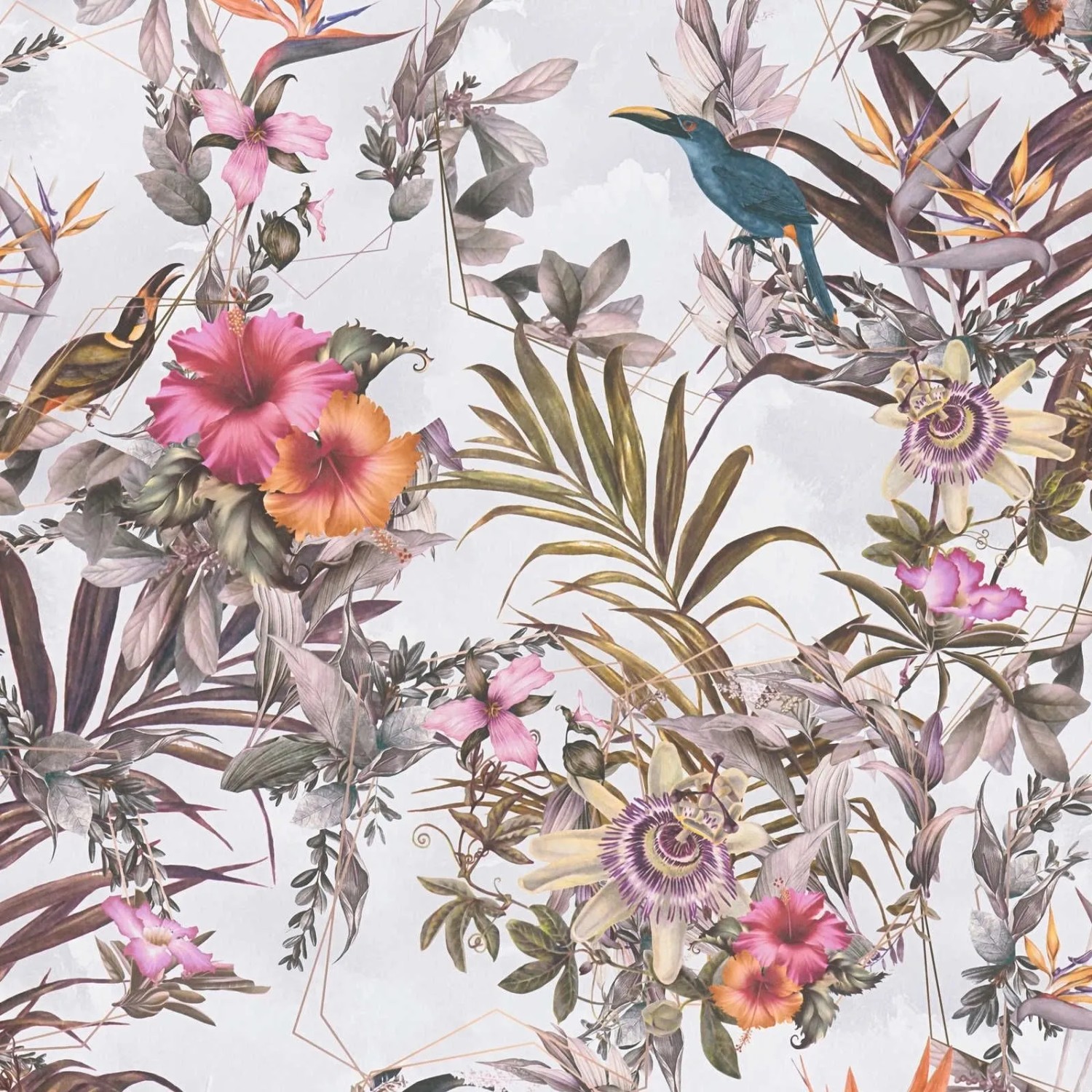Tadessi Tapete Floral M1-No.793 Vliestapete in Weiß