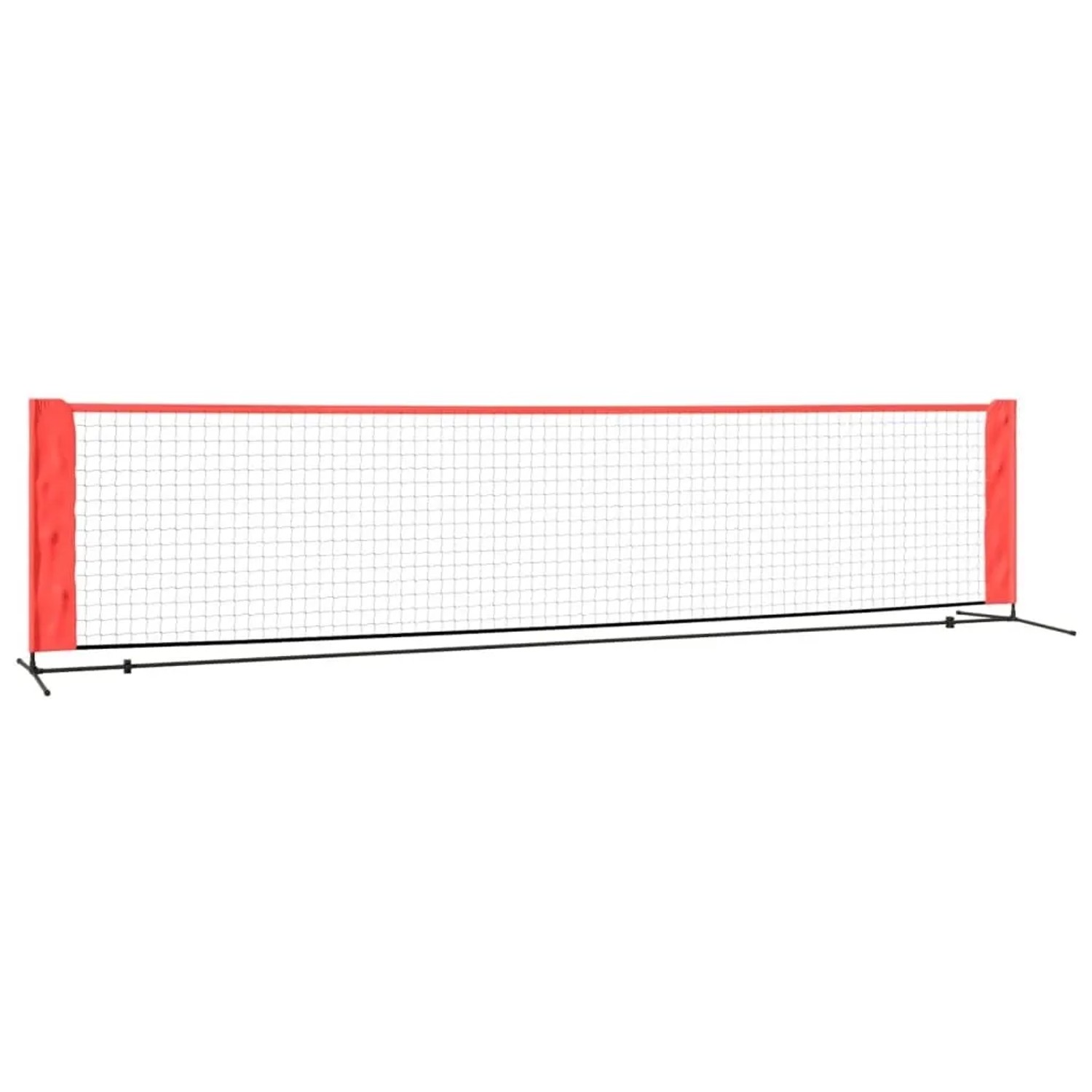 vidaXL Tennisnetz Schwarz und Rot 400x100x87 cm Polyester 93757