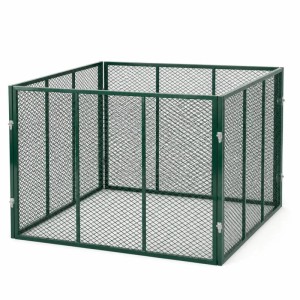 HomeLuxWorld Garten Komposter Metall 750 Liter  100 x 100 x 75 cm  Grün