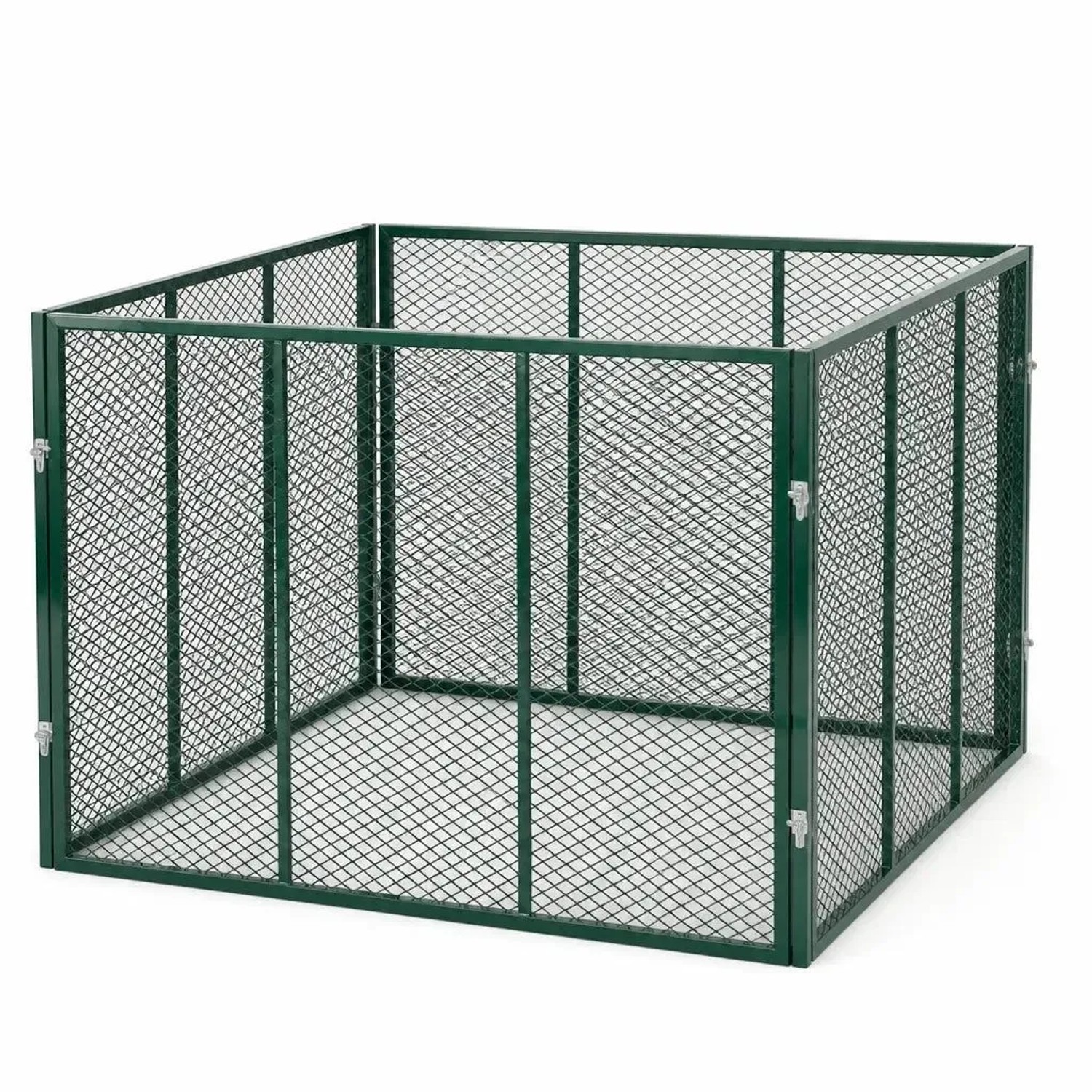 HomeLuxWorld Garten Komposter Metall 750 Liter  100 x 100 x 75 cm  Grün