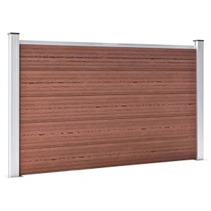 vidaXL Gartenzaun WPC 353x106 cm Braun 3053243