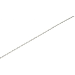 Silbernes Drahtseil, Ø 6,0 mm, als Meterware für Seilwinden und Hebezeuge.