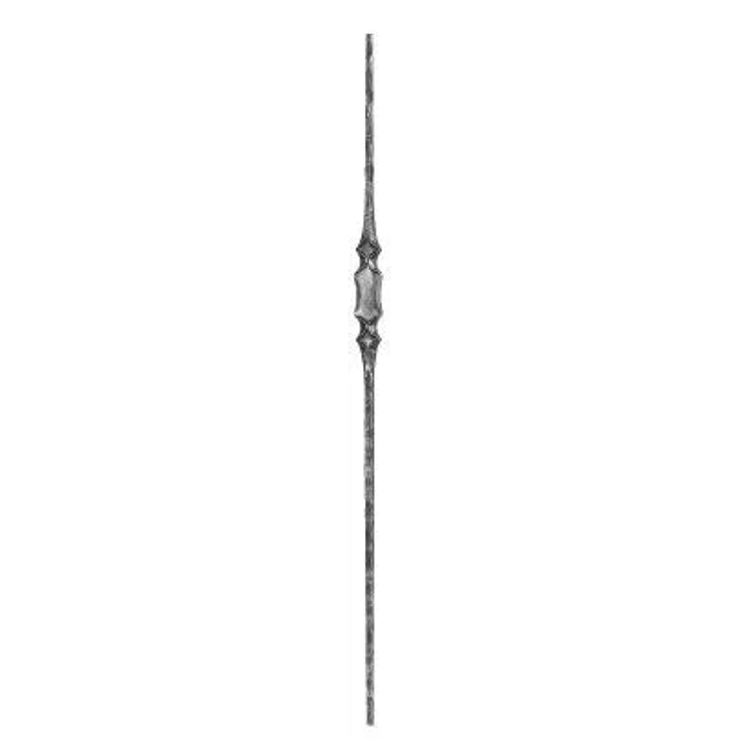 FeNau Zierstab Länge 900 mm Material 13x13 mm Gehämmert Stahl S235JR Roh