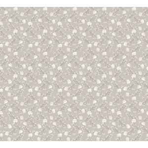 Sanders & Sanders Tapete Blumen Beige Und Weiß 53 Cm X 10 M - 640185