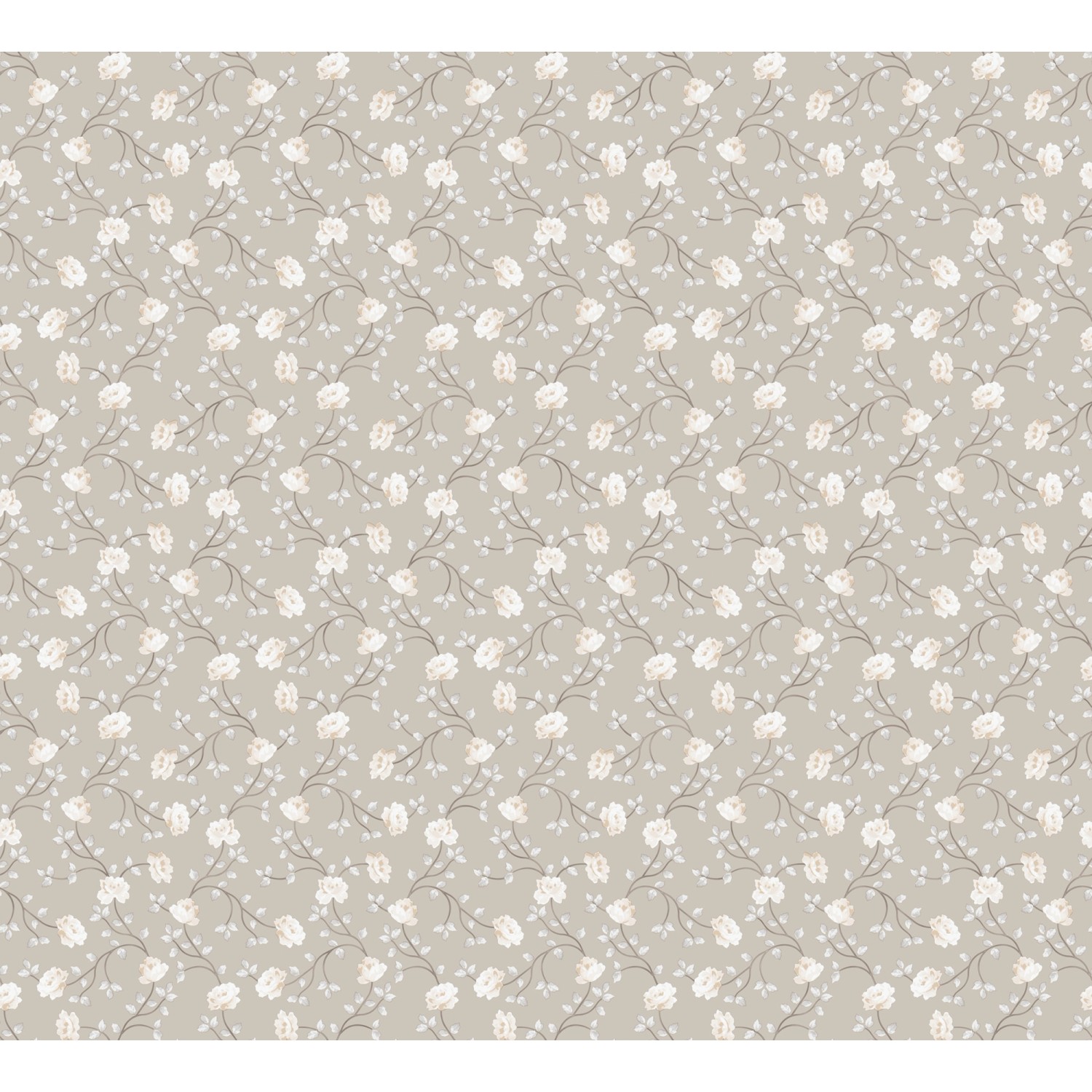 Sanders & Sanders Tapete Blumen Beige Und Weiß 53 Cm X 10 M - 640185 günstig online kaufen