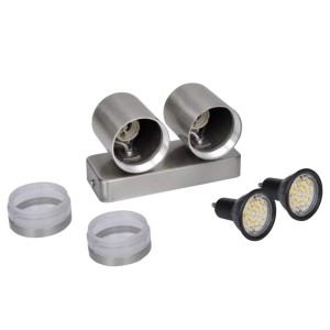 vidaXL LED-Wandleuchte Edelstahl Nach Unten Strahlend Kegelform 41103