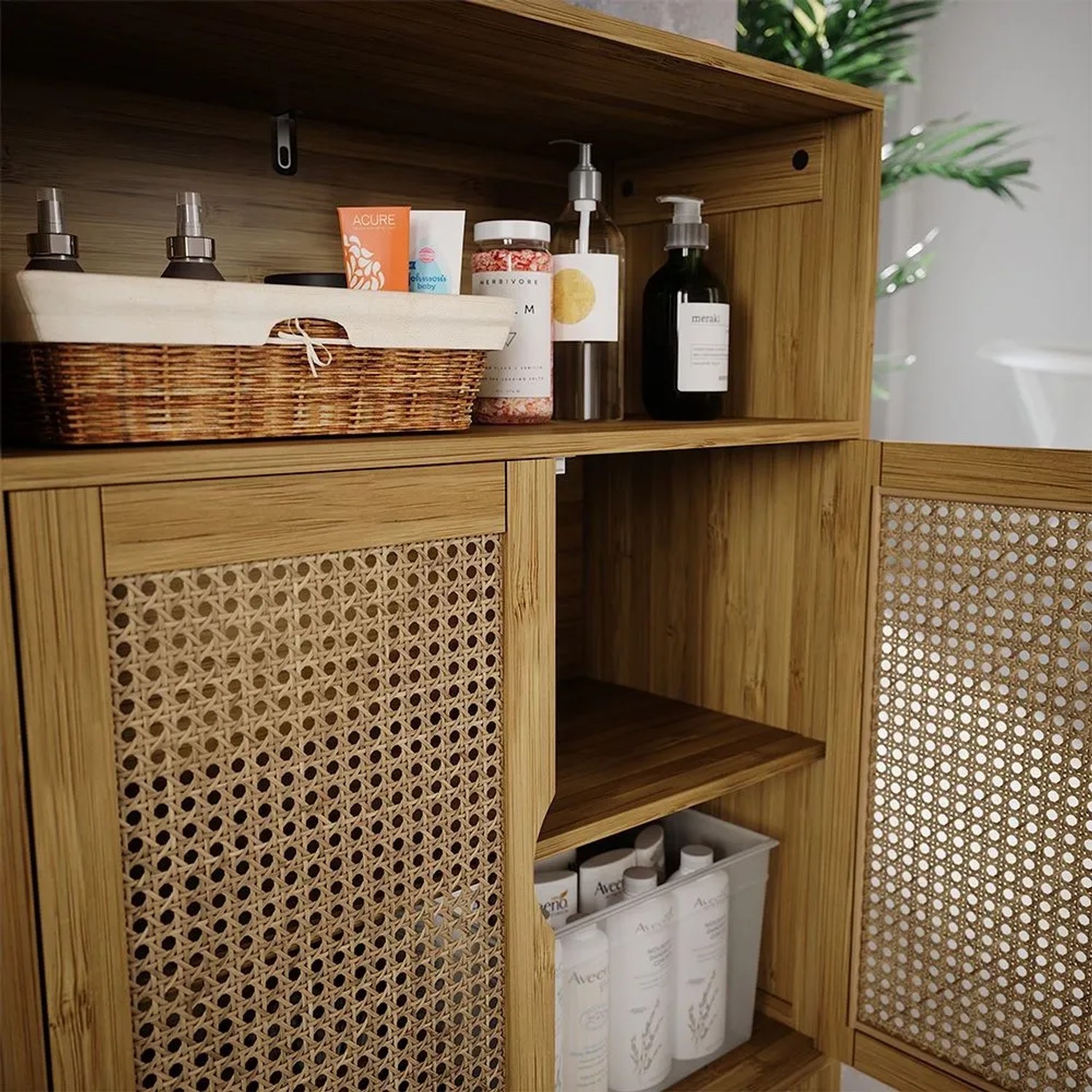 Vicco Midischrank Liora Bambus 60 x 80_4