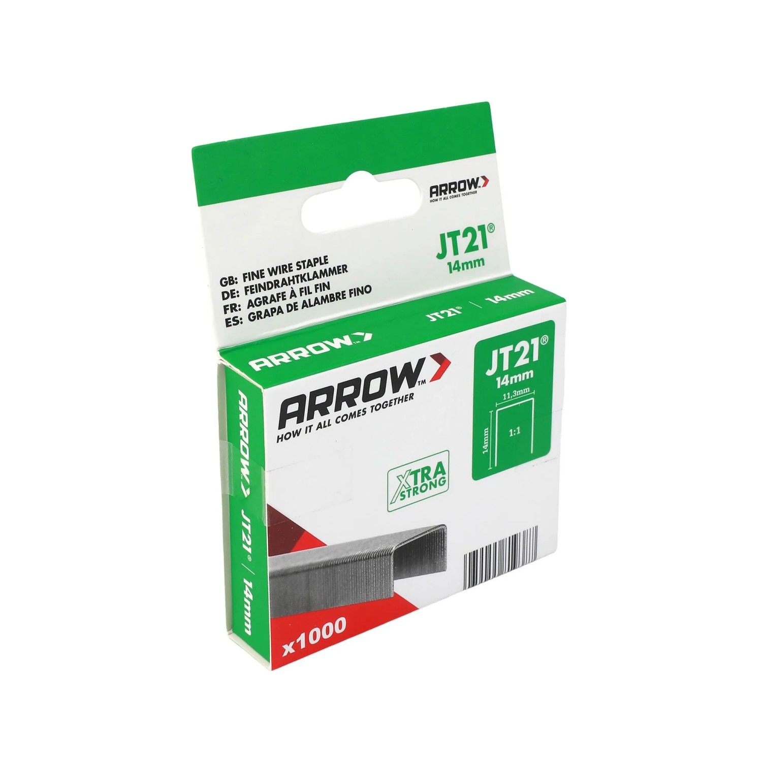 Arrow Klammer JT21 Länge 14 mm 1.000 Stück