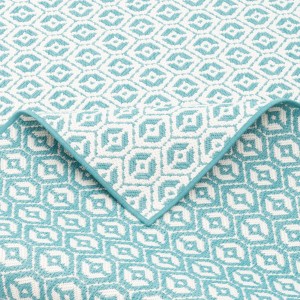 Türkiser Snapstyle In- und Outdoor Teppich Cape Cod, 160x200 cm, mit geometrischem Muster.