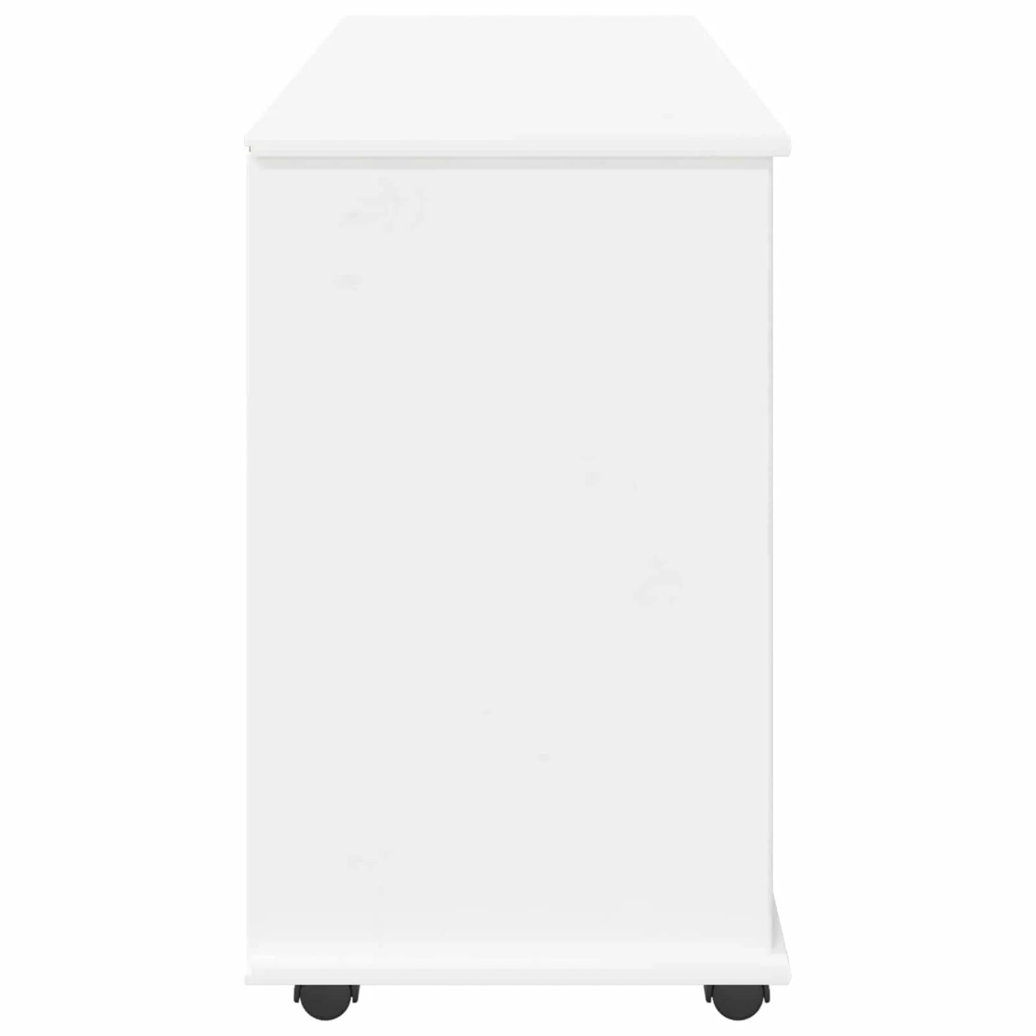 vidaXL Rollschrank Mit Rad Weiß 100 x 39 x 65,5 cm Massivholz Kiefer 42028385_6