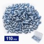 110-teiliges Schmiernippel Sortiment M6 M8 M10, gerade und abgewinkelt, mit Aufbewahrungsbox.