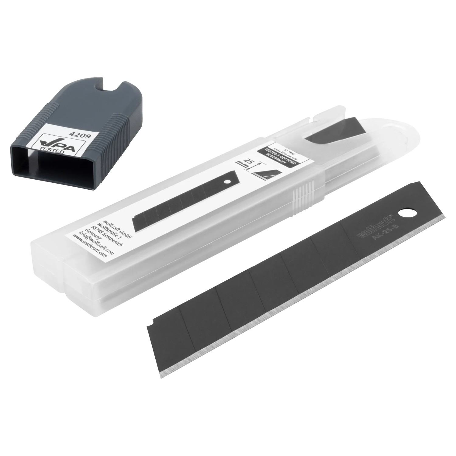 wolfcraft Pro-Sharp 25 mm Abbrechklingen Schwarz 5 Stck.