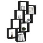 Schwarzes vidaXL Würfelregal (90x15x119 cm) aus Holzwerkstoff, modernes Design für Bücher und Deko.