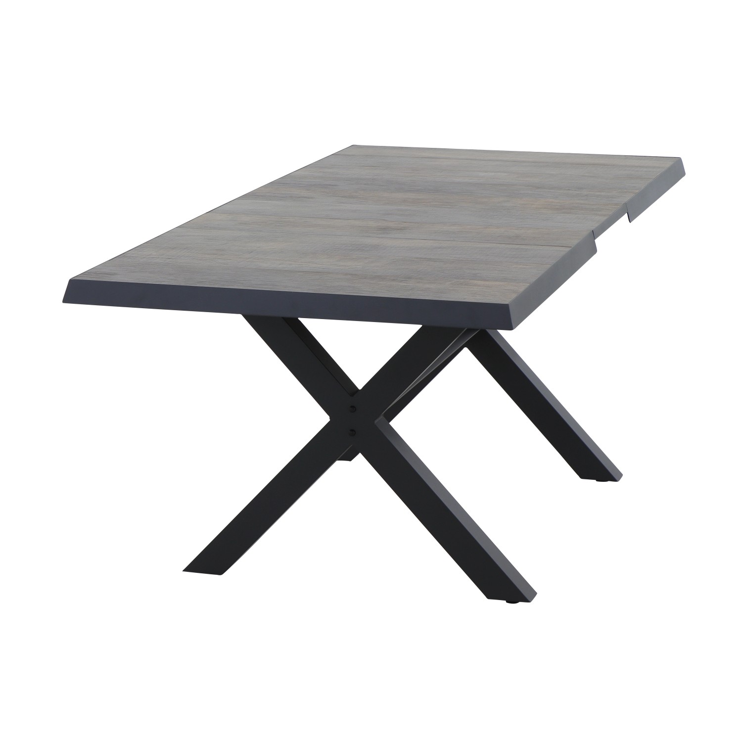 Siena Garden Gartentisch ausziehbar GreyWash/Anthrazit 90 cm x 200 cm