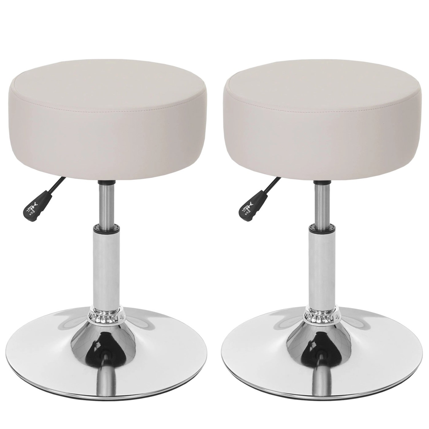 PROREGAL 2er-Set Hocker Höhenverstellbar Und Drehbar Sitzhöhe 43-55cm Durch günstig online kaufen