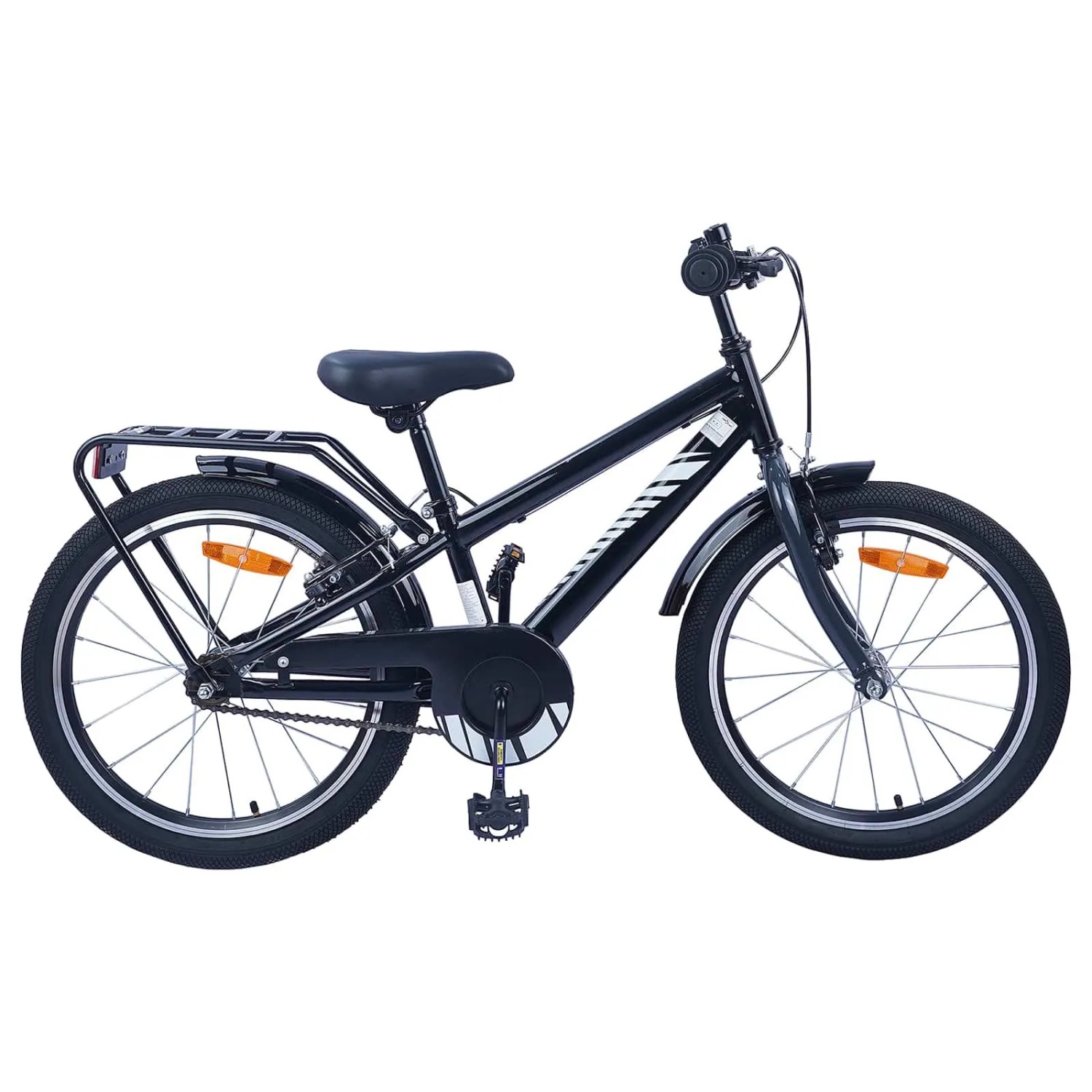 vidaXL Kinderfahrrad 18 Zoll für 5-7 Jahre Alt Schwarz 42009357