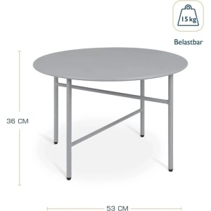 Bomoe Finn Beistelltisch ø 44x46cm + ø 53x36cm Grau 2tlg