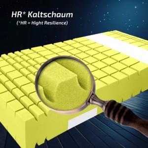 Matratzen Perfekt Kaltschaummatratze TerraMed Visco 140 x 200 cm Härtegrad H3 9 Zonen Visco-Schulterkomfortzone 22 cm Höhe
