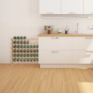 Relaxdays Weinregal Kiefernholz Natur Stapelbar Erweiterbar 73 cm x 82 cm x 25 cm 4,7 kg