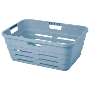 Tontarelli Wäschekorb Maya, 33,5 l, Nordic Blue, aus Kunststoff mit vier Griffen.