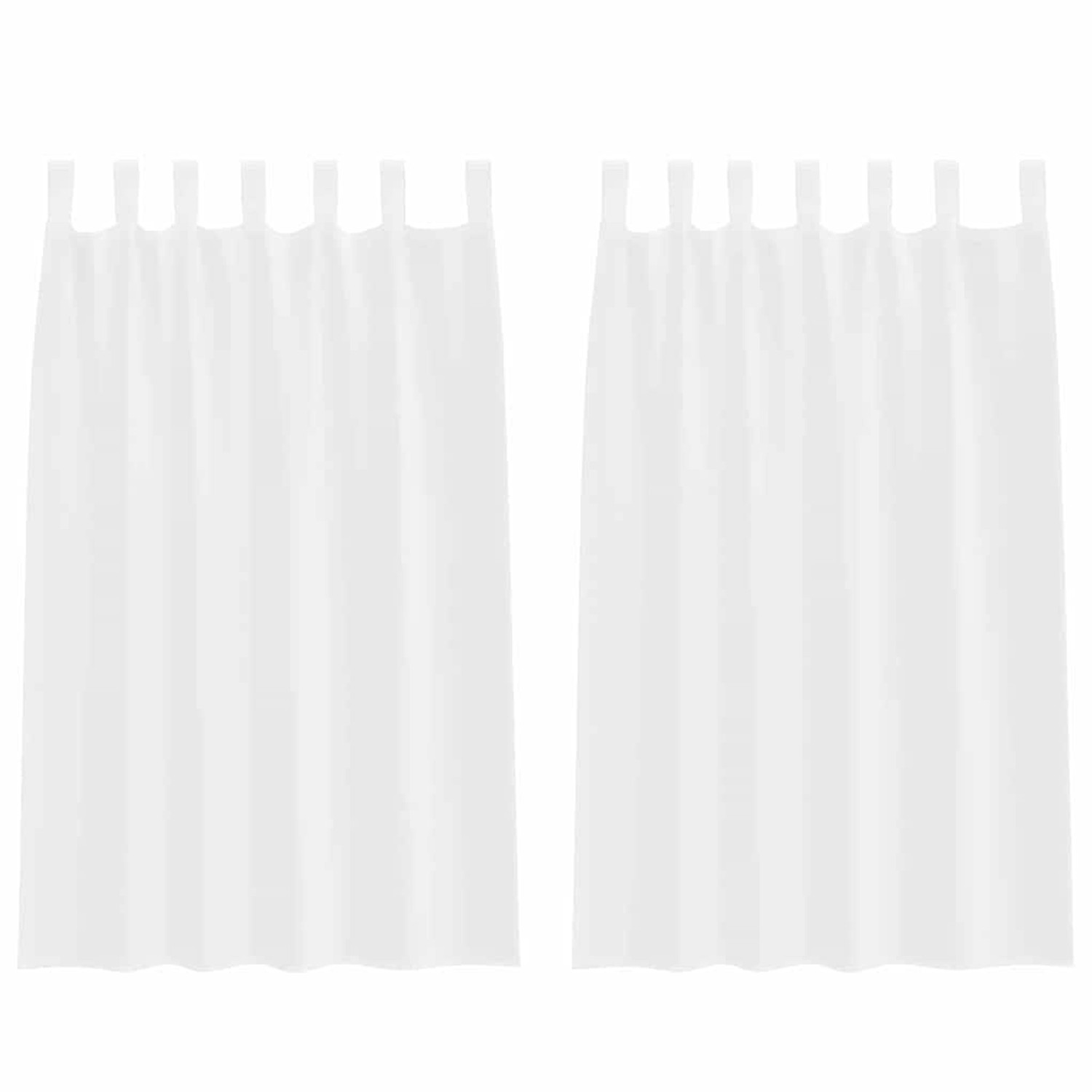 vidaXL Voile-Vorhänge 2 Stk Weiß 140x175cm Polyester 4108033 günstig online kaufen