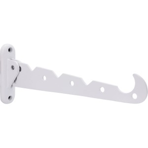 Weißer Siro Klapphaken Kleiderlüfter aus Metall, Länge 290 mm, für Garderoben.