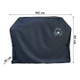 Schwarze TTL GARDEN Grillabdeckung 162x61x112cm aus wetterfestem 600D Oxford Gewebe für Gasgrills.