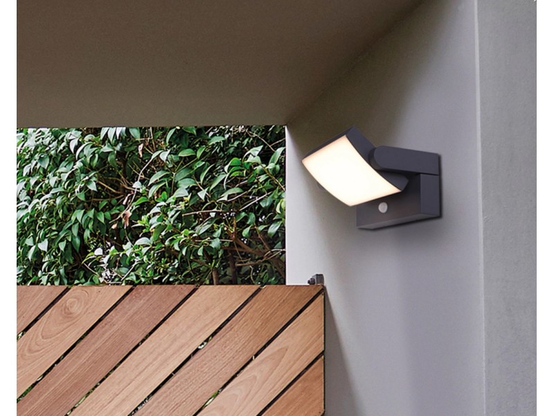Näve mit LED-Wand-Außenleuchte bei Bewegungsmelder OBI Stück kaufen 72 Schwarz